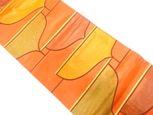 アンティーク　抽象模様織り出し袋帯（材料）